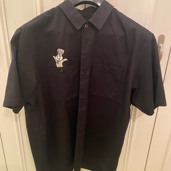 Supreme Doughboy S/S Work Shirt Black - Picture 1 of 15